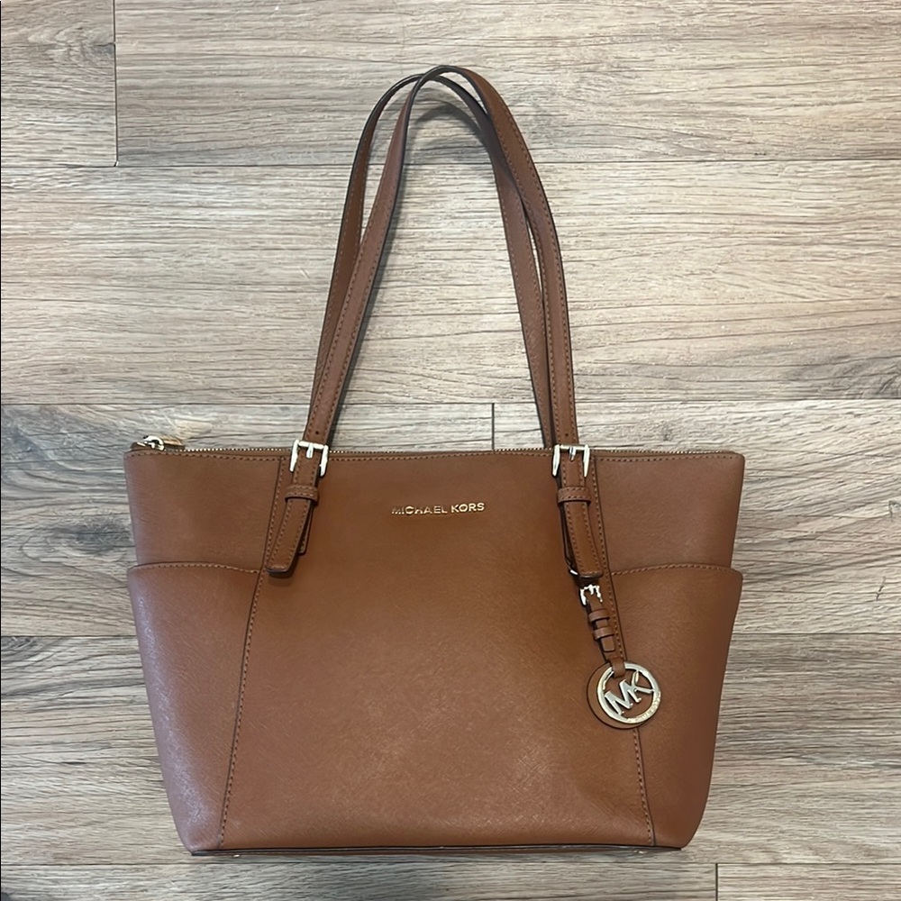Michael Kors Charlotte Leather Tote Bag